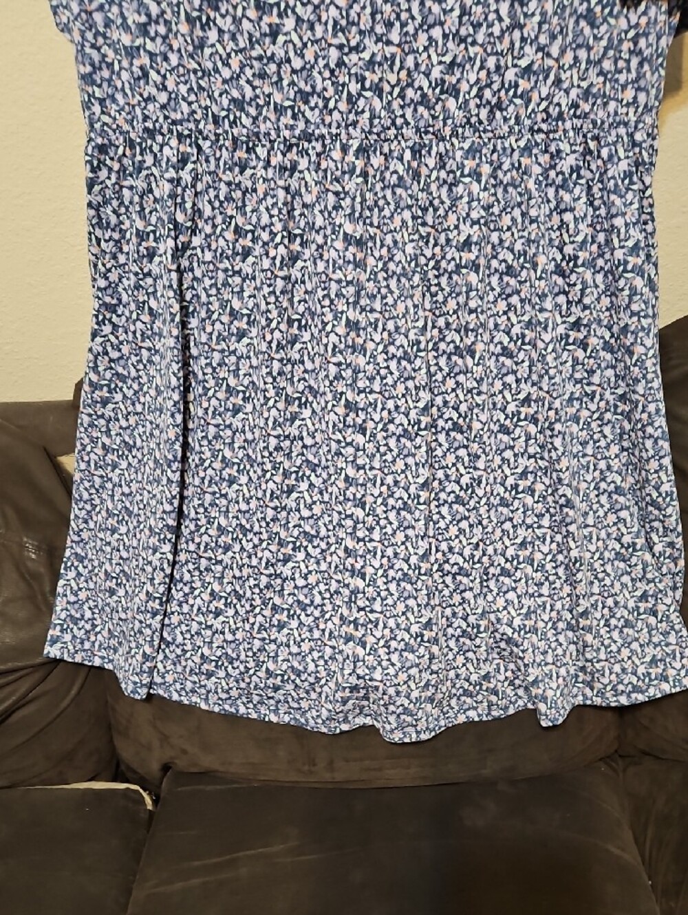 Ava & Viv Blue and White Floral Midi Dress - Picture 3 of 9